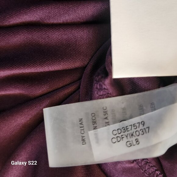 Calvin Klein Maroon and Gold Baby doll dress. NWT. Size 12 - Picture 12 of 12